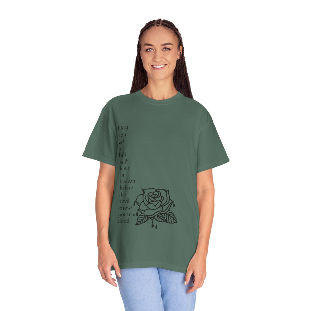 Unisex Quote Bleeding Rose Graphic Tshirt