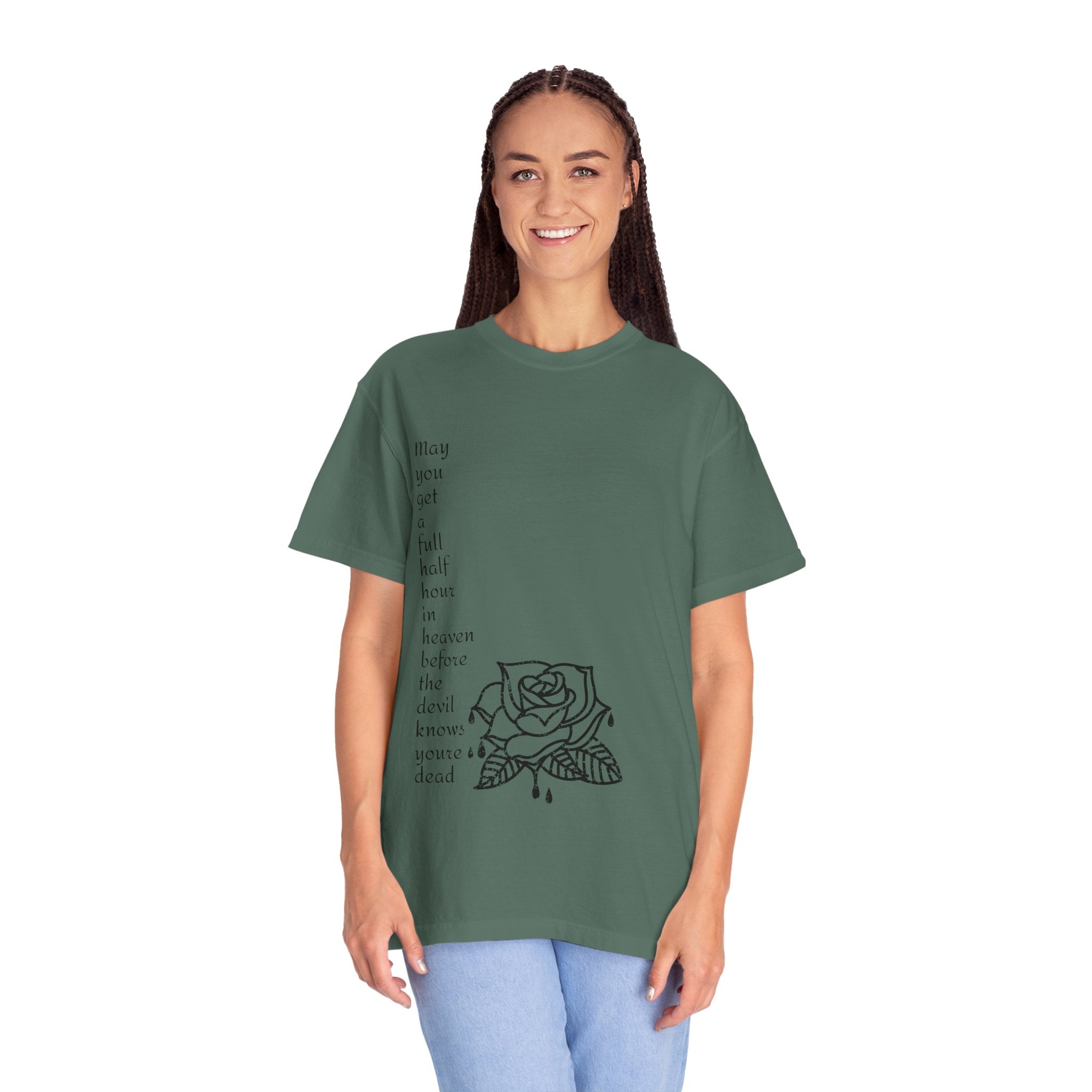Unisex Quote Bleeding Rose Graphic Tshirt