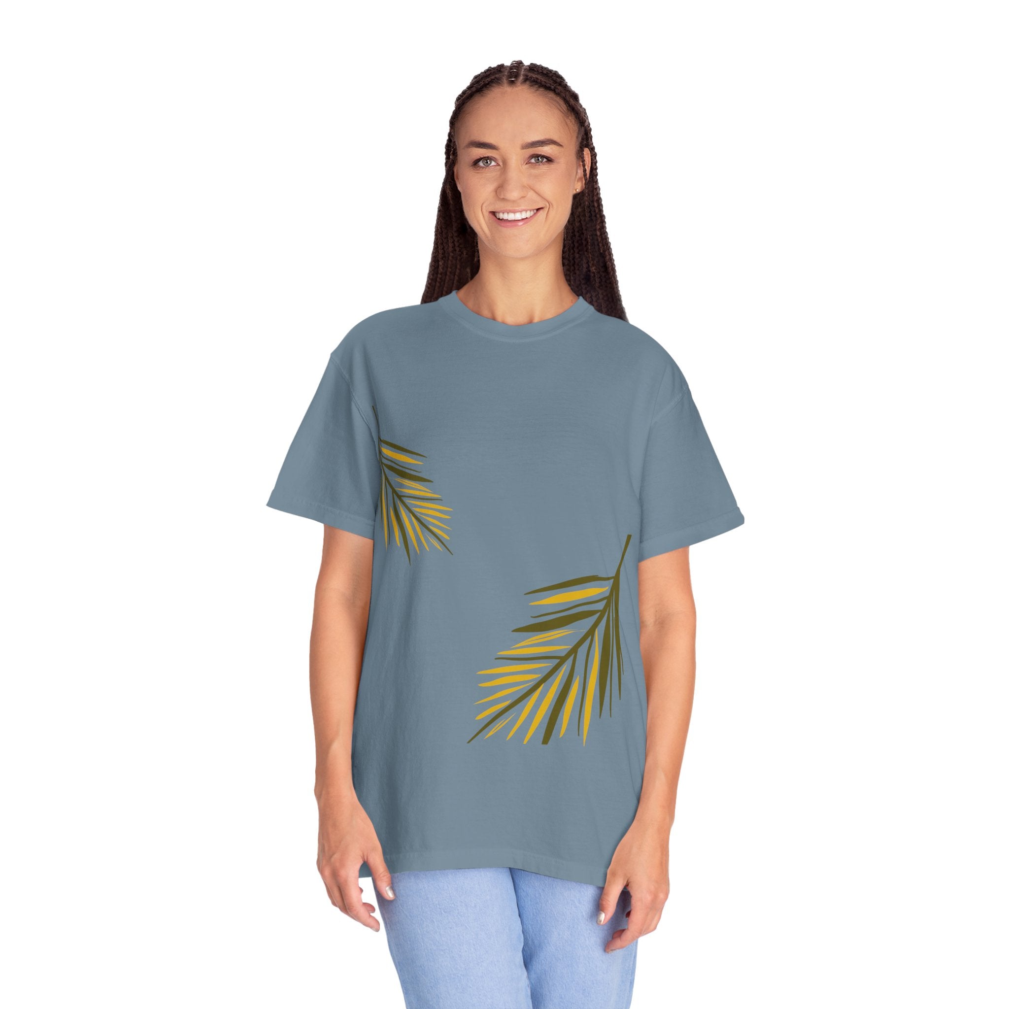 Floral Leaves Tee — Leaf Print T-Shirt