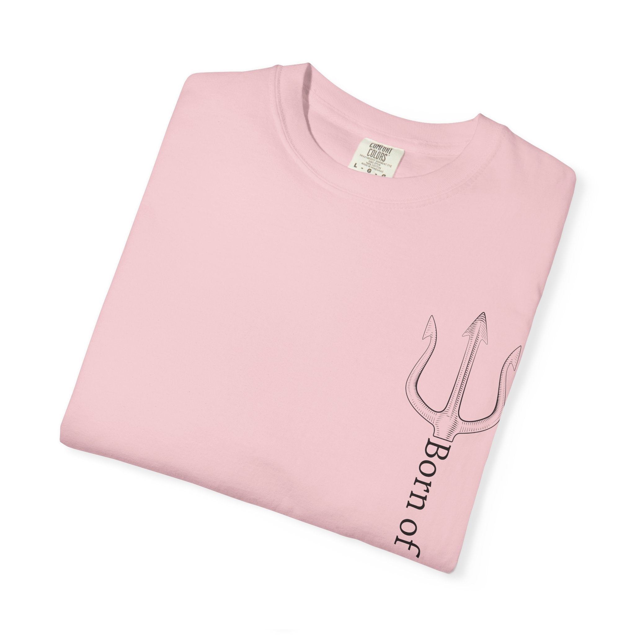 T-Shirt — 'Born of Salt and Storm' Trident Vertical Graphic Tee