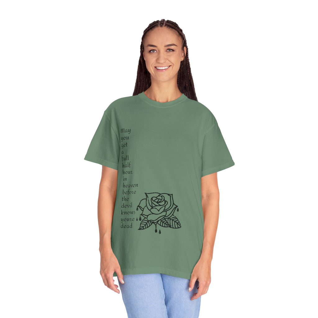 Unisex Quote Bleeding Rose Graphic Tshirt