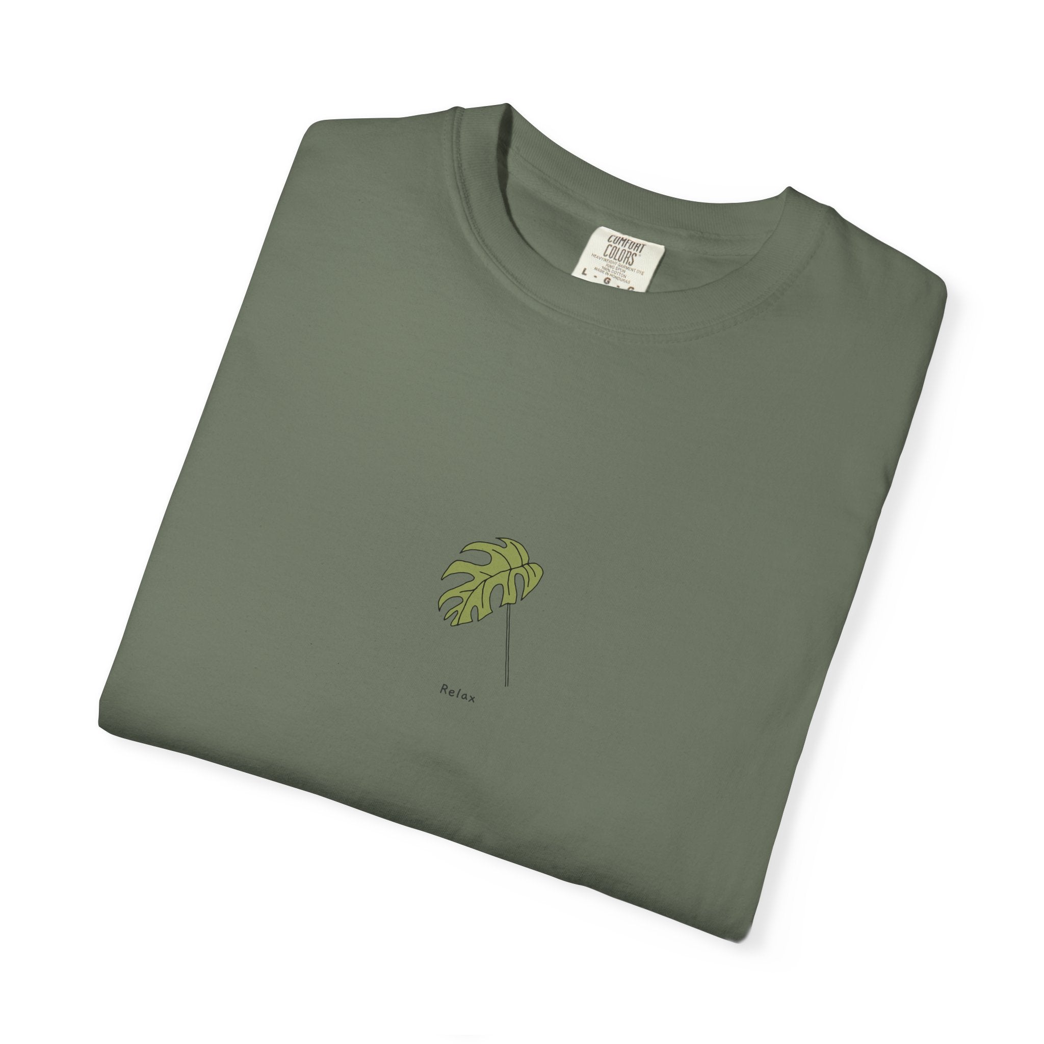 Relax Leaf T-Shirt — Calming Minimalist Tee