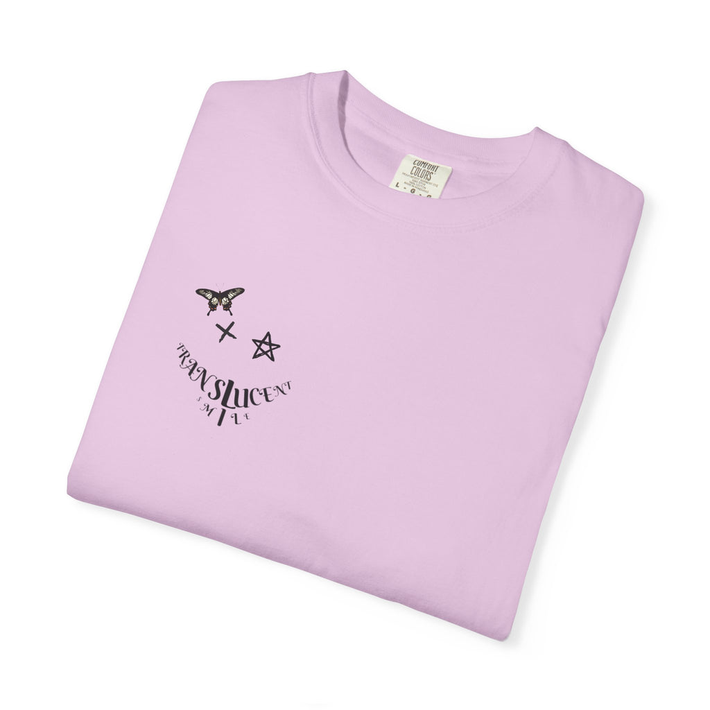 Translucent Smile Graphic T-Shirt — 'Translucent smile' Tee Pec Placement