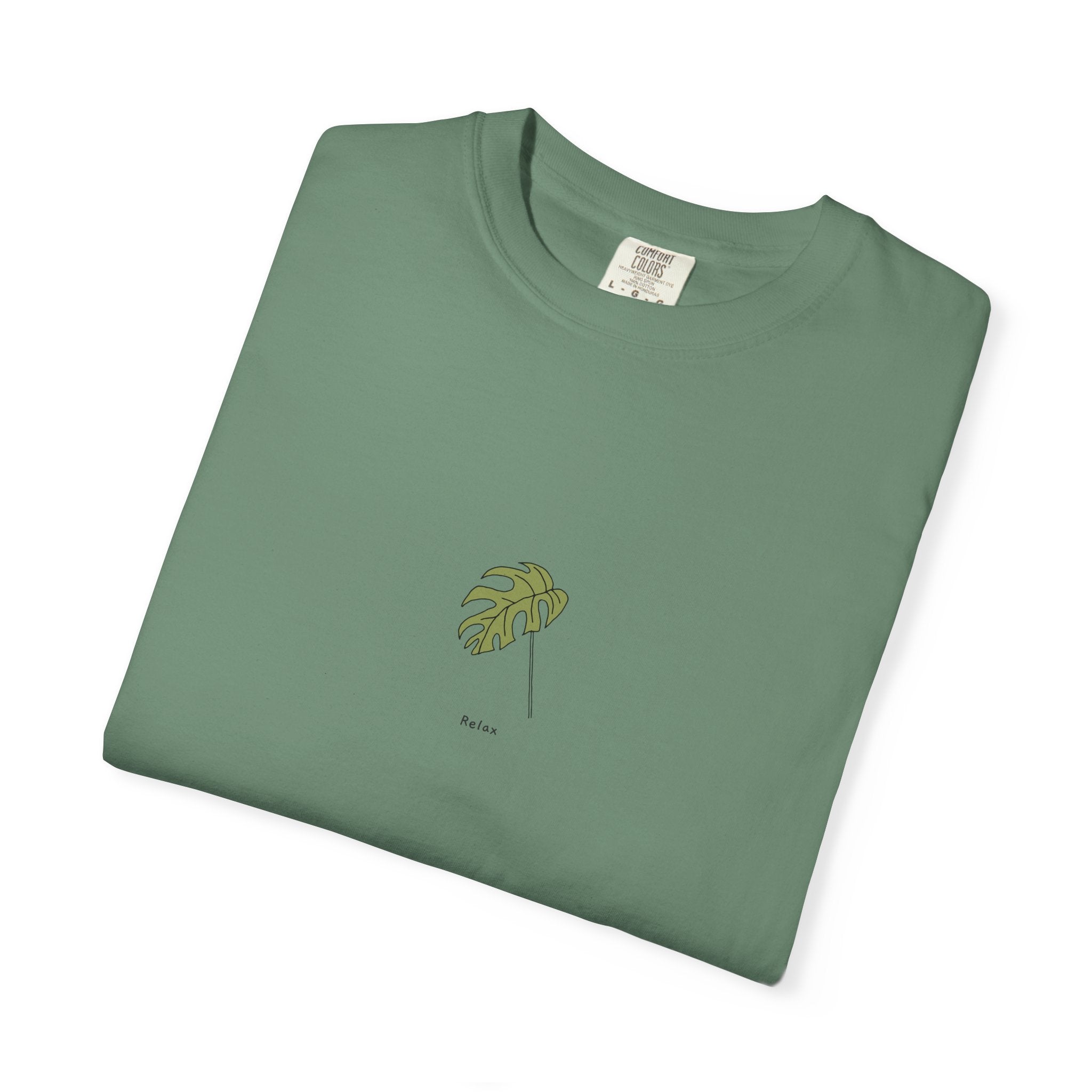 Relax Leaf T-Shirt — Calming Minimalist Tee