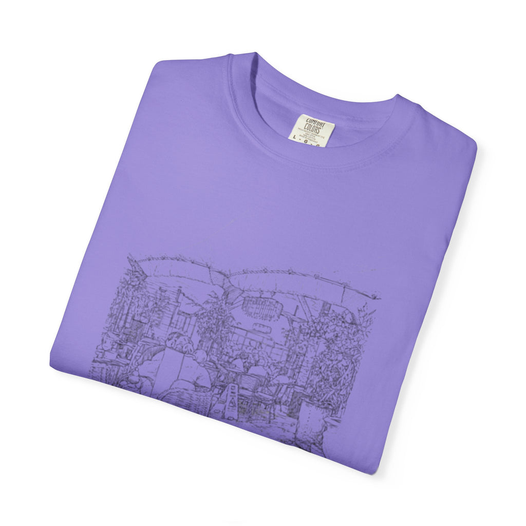 Rainy Day Pencil Sketch T-Shirt — Marquee Seating Illustration