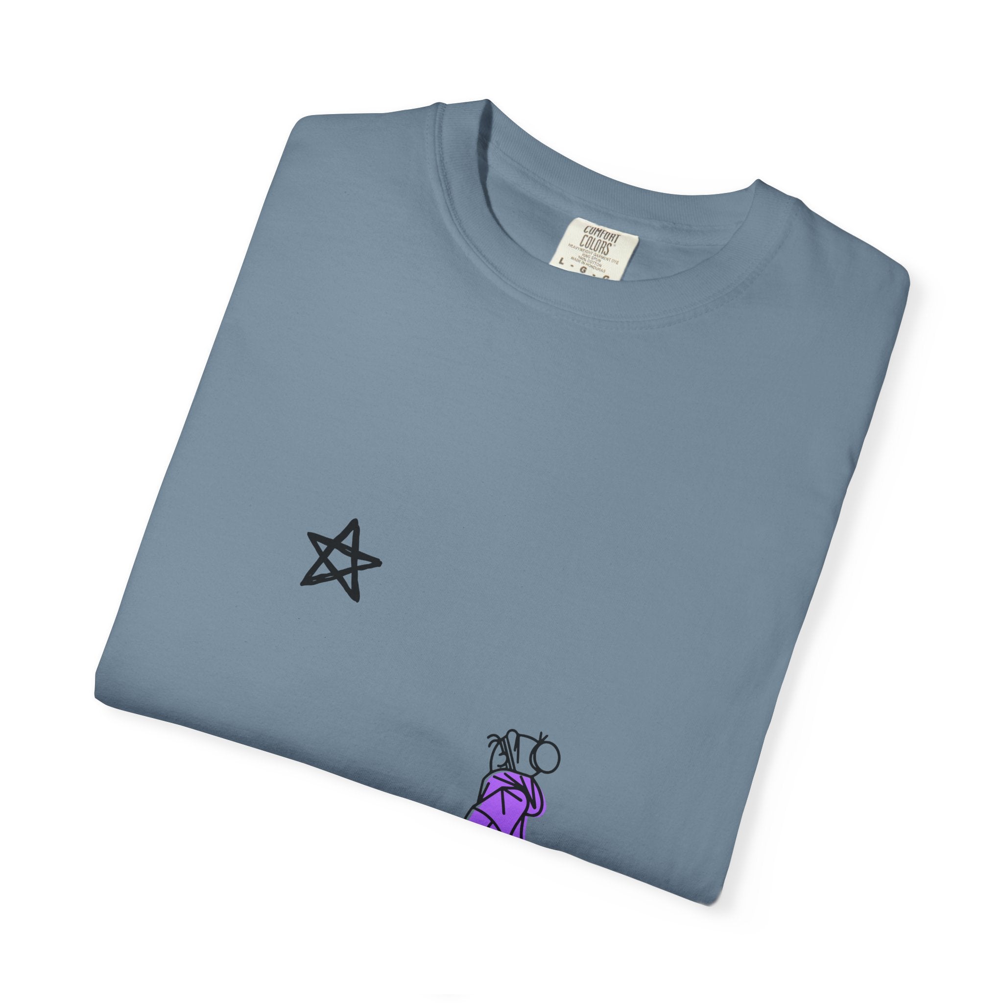 Star Watcher Graphic Tee — Standalone Man Illustration