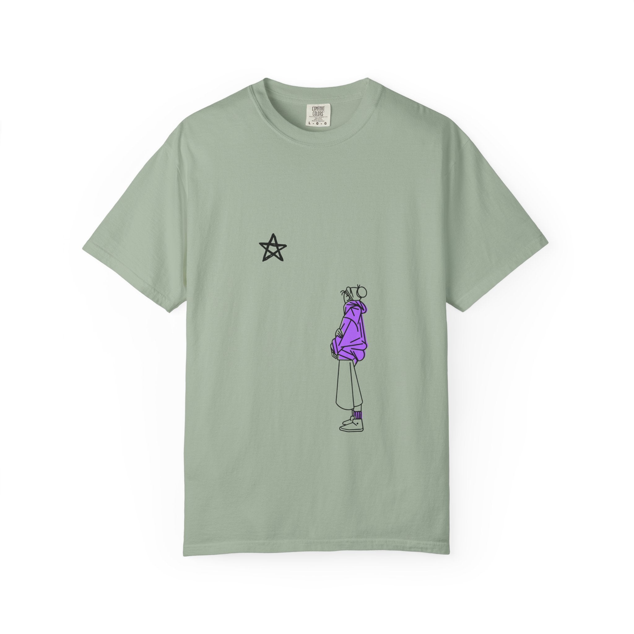 Star Watcher Graphic Tee — Standalone Man Illustration