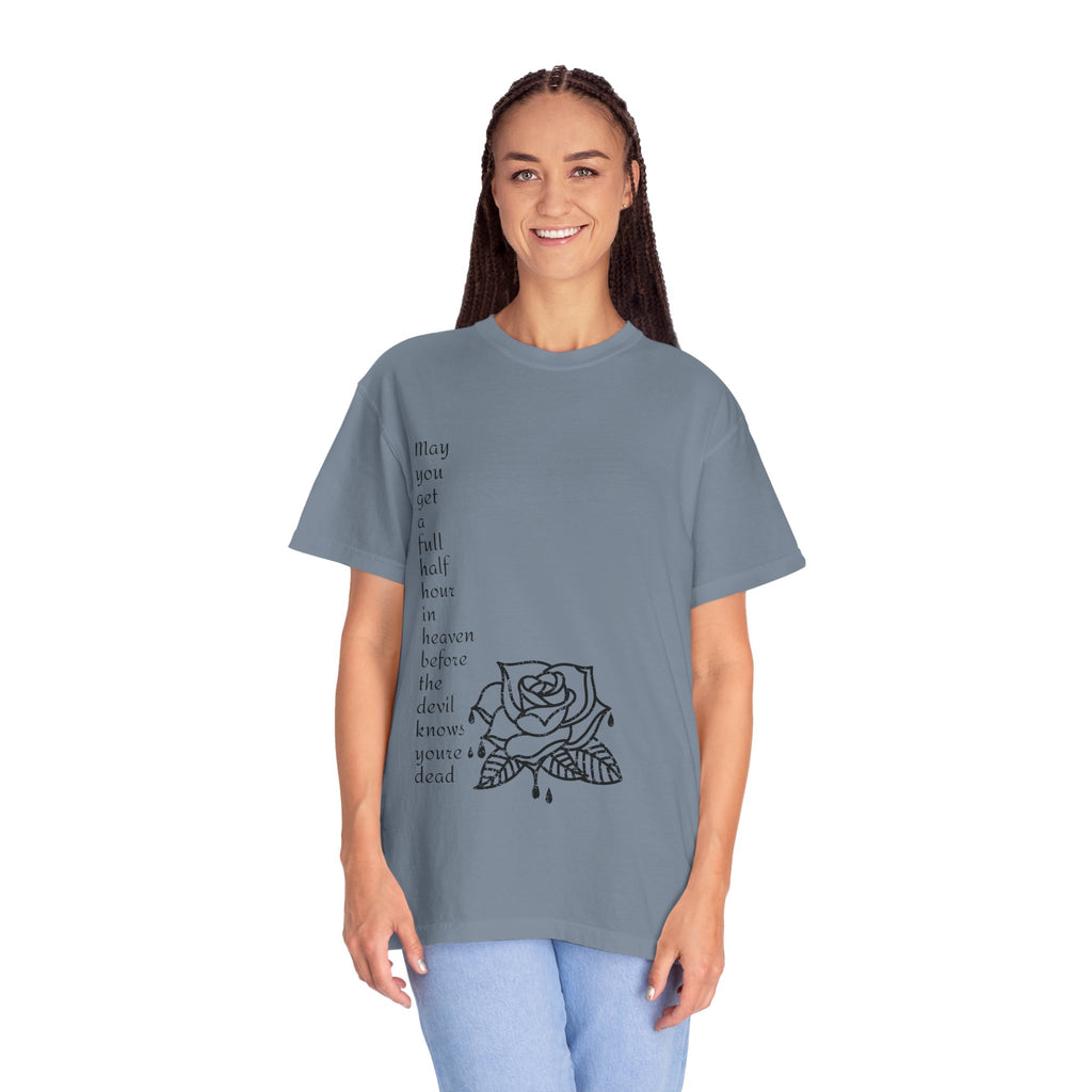 Unisex Quote Bleeding Rose Graphic Tshirt