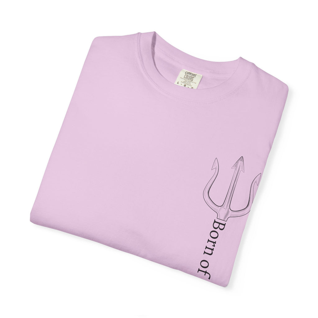 T-Shirt — 'Born of Salt and Storm' Trident Vertical Graphic Tee