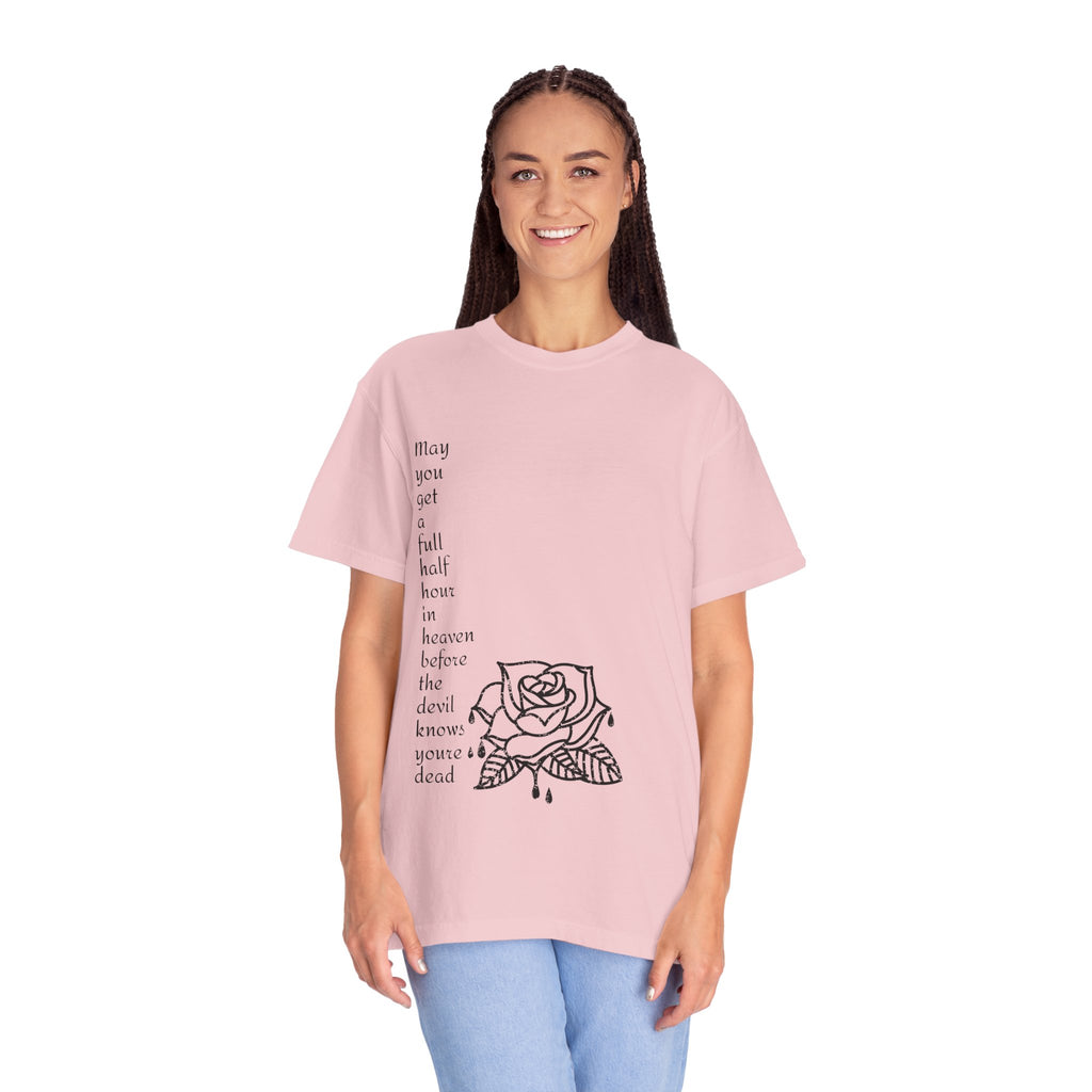 Unisex Quote Bleeding Rose Graphic Tshirt