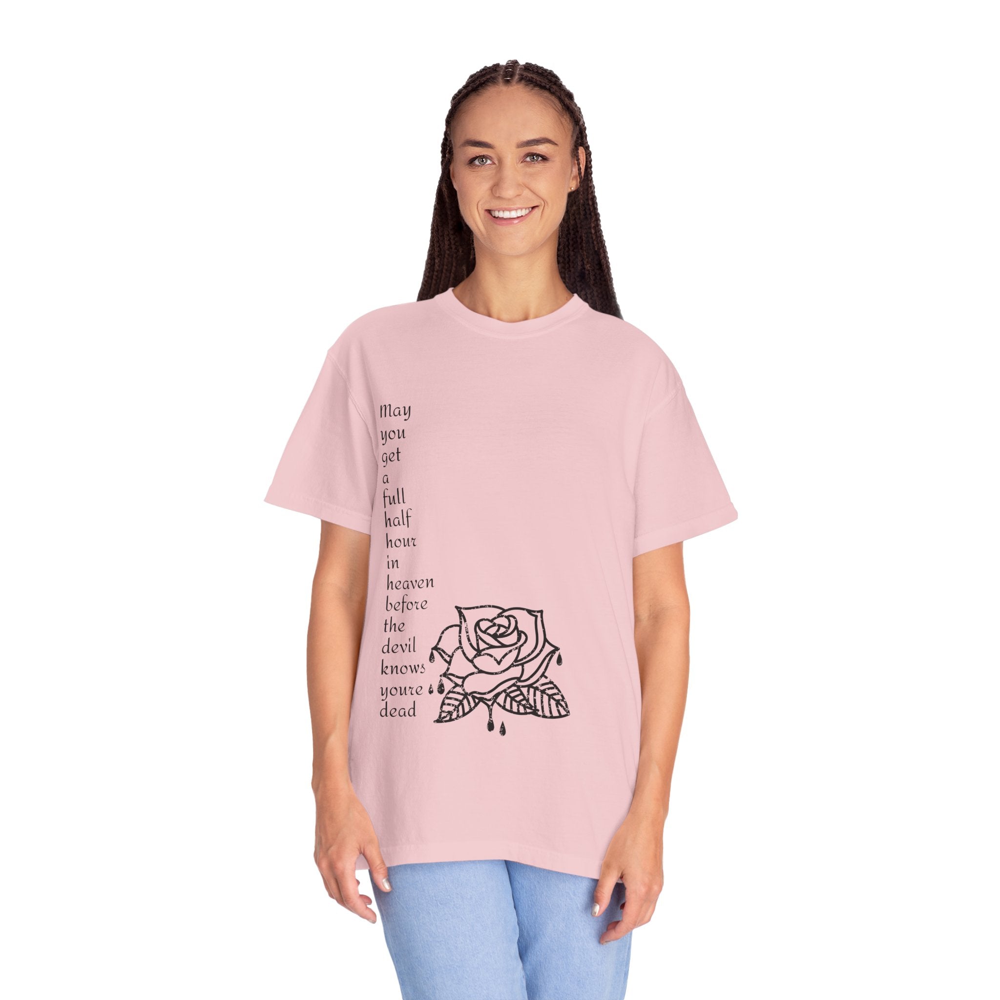 Unisex Quote Bleeding Rose Graphic Tshirt