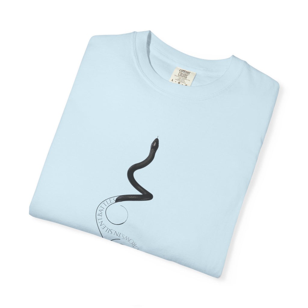 Strength Grows in Silent Battles - Snake Graphic T-Shirt