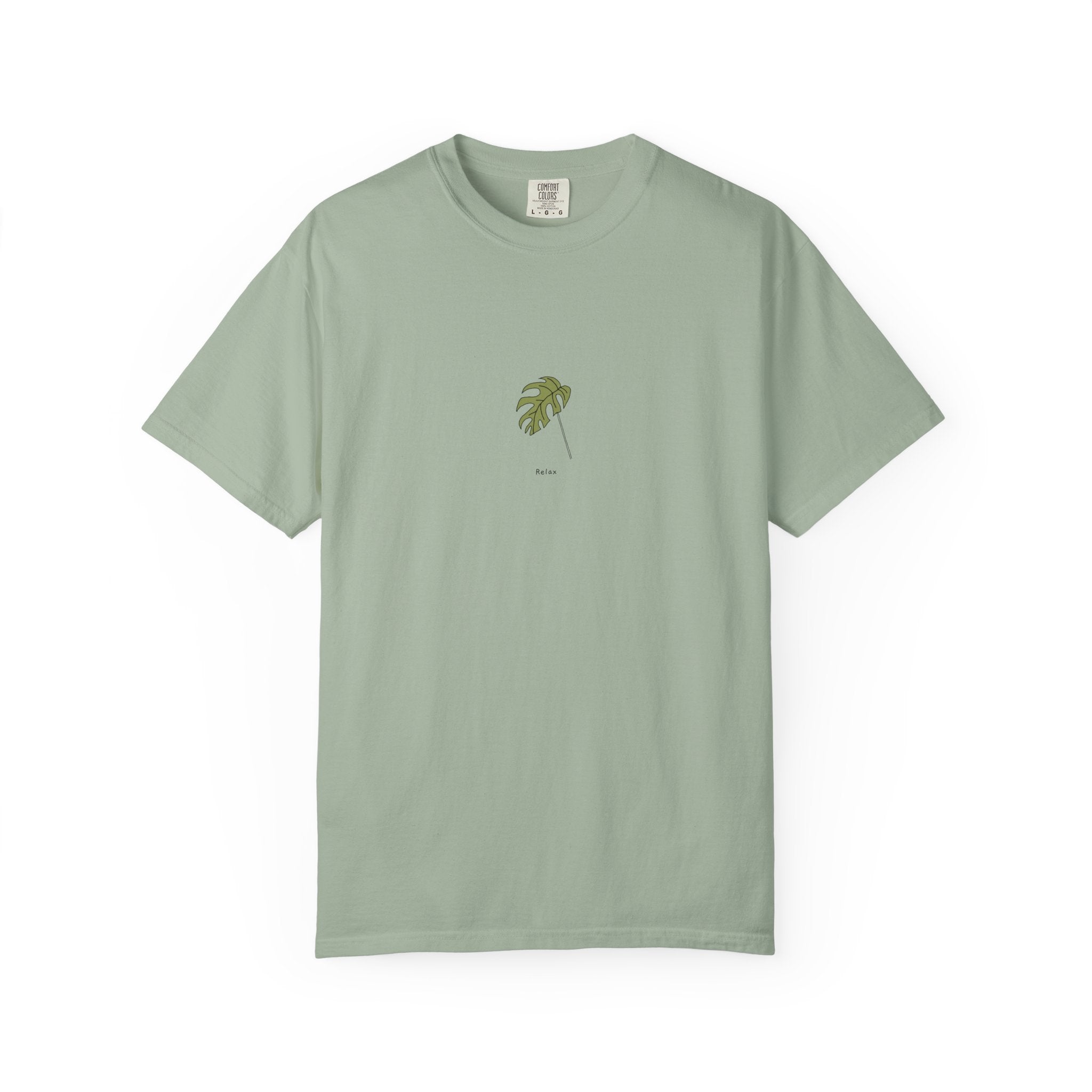 Relax Leaf T-Shirt — Calming Minimalist Tee