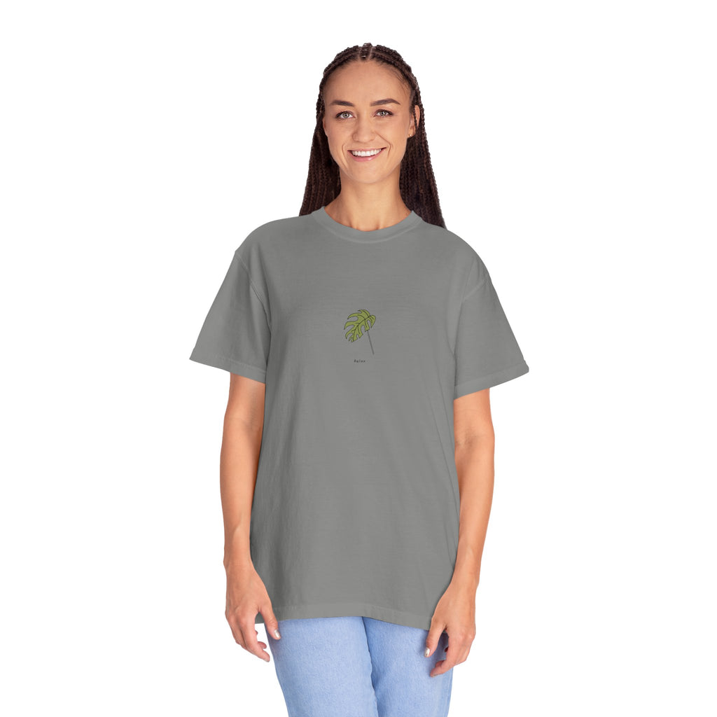 Relax Leaf T-Shirt — Calming Minimalist Tee