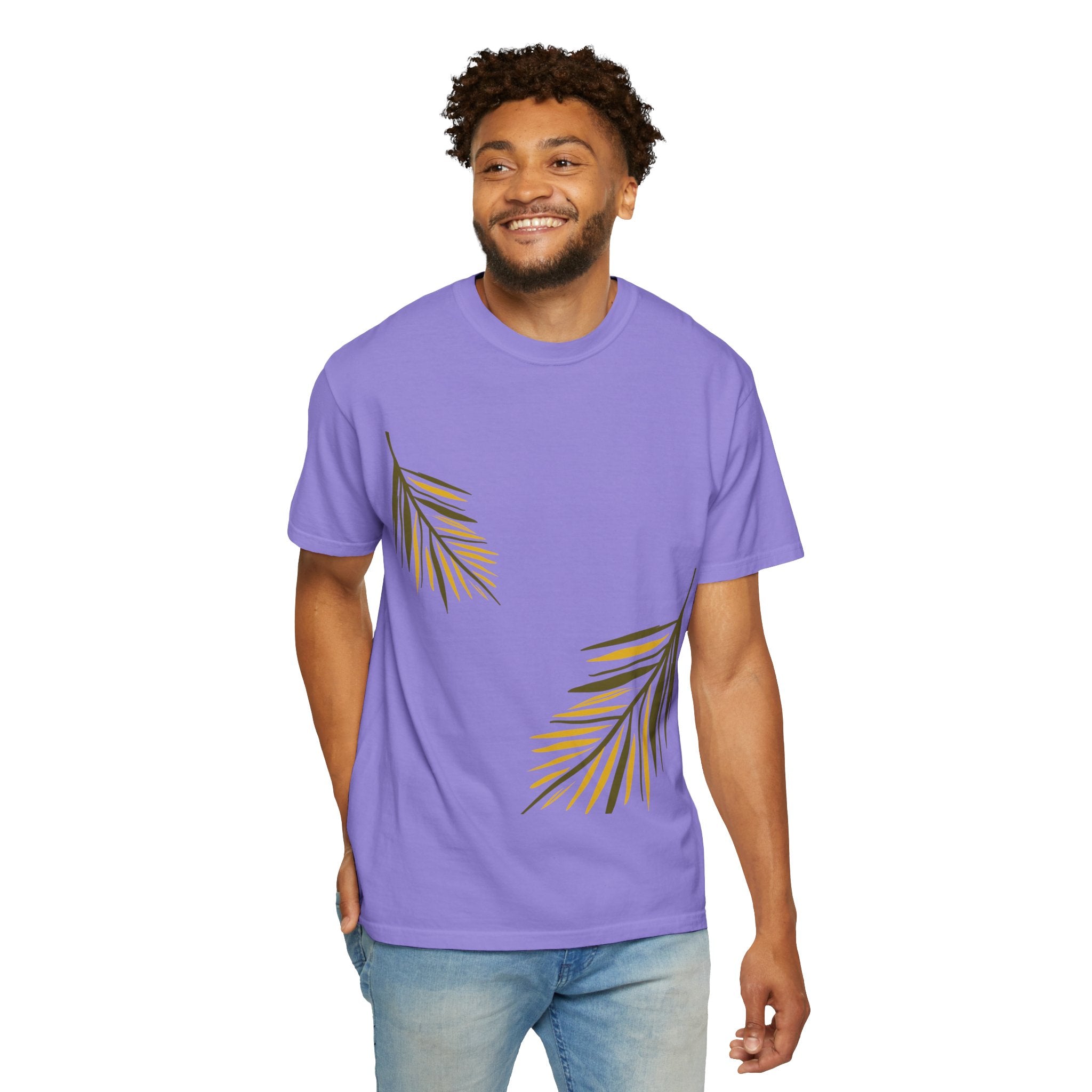 Floral Leaves Tee — Leaf Print T-Shirt